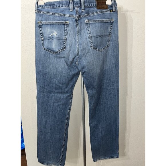 Lucky Brand 361 Vintage Jeans Mens 34X34 Straight Cut Factory Distressed - Picture 6 of 11